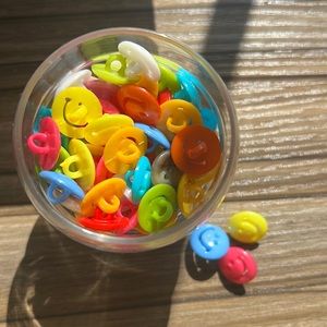 Smiley Face Plastic Buttons